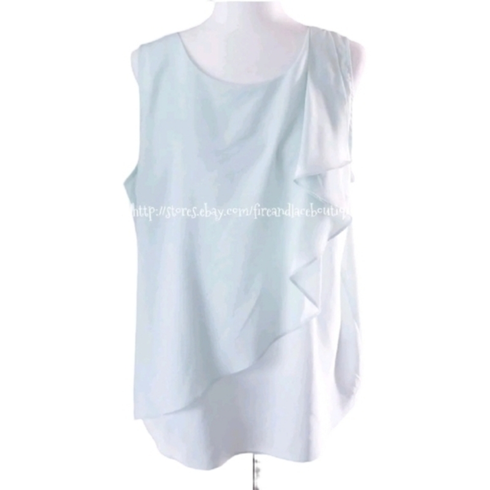 APT 9 MINT GREEN RUFFLE TOP SZ XL